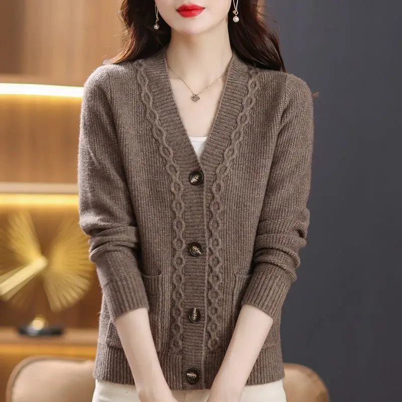 Vintage Women Thicken Cardigan Sweaters