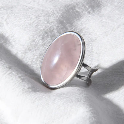 Natural Stone Vintage Silver Ring