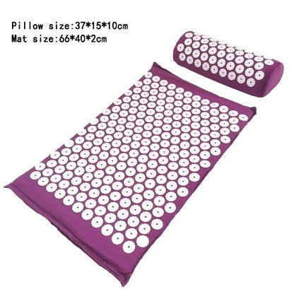 Professional Acupressure Massage Yoga Mat with Pillow Cover