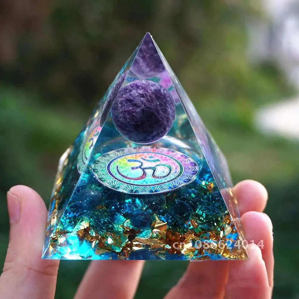 Healing Tiger Eye Orgonite Crystal Pyramid