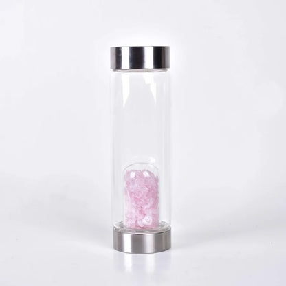 Quartz Crystal Glass Elixir Water Bottle