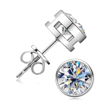 Moissanite 2ct Lab Diamond Stud Earrings