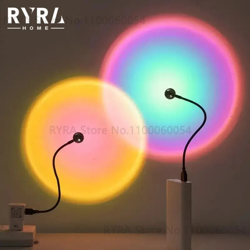 USB Sunset LED Rainbow Dawn Table Lamp