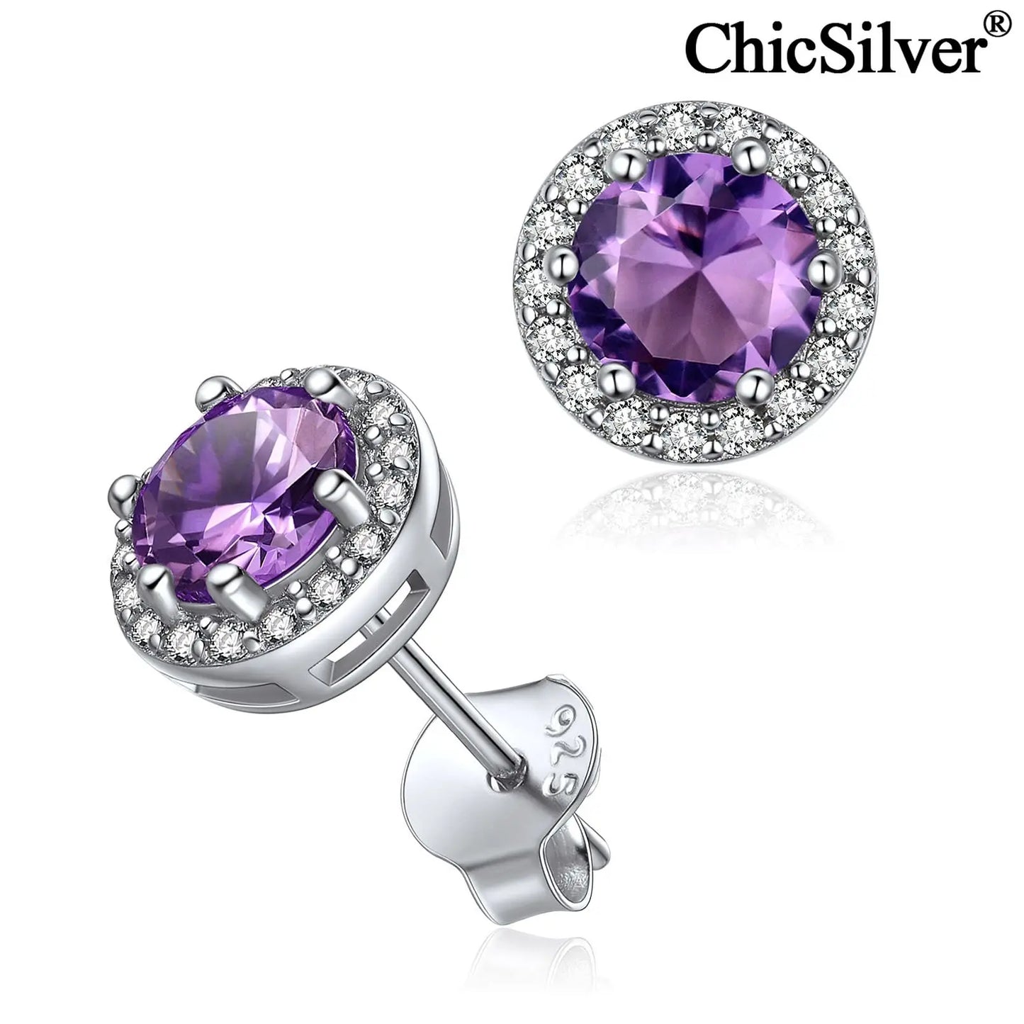 Birthstone Hypoallergenic Stud Earrings For Women