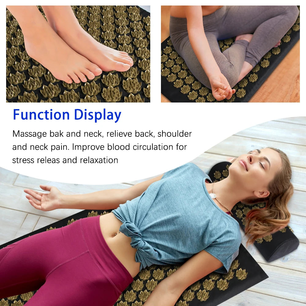 Kuznetsov's Applicator for Neck Foot Back Yoga Acupressure Massage Mat