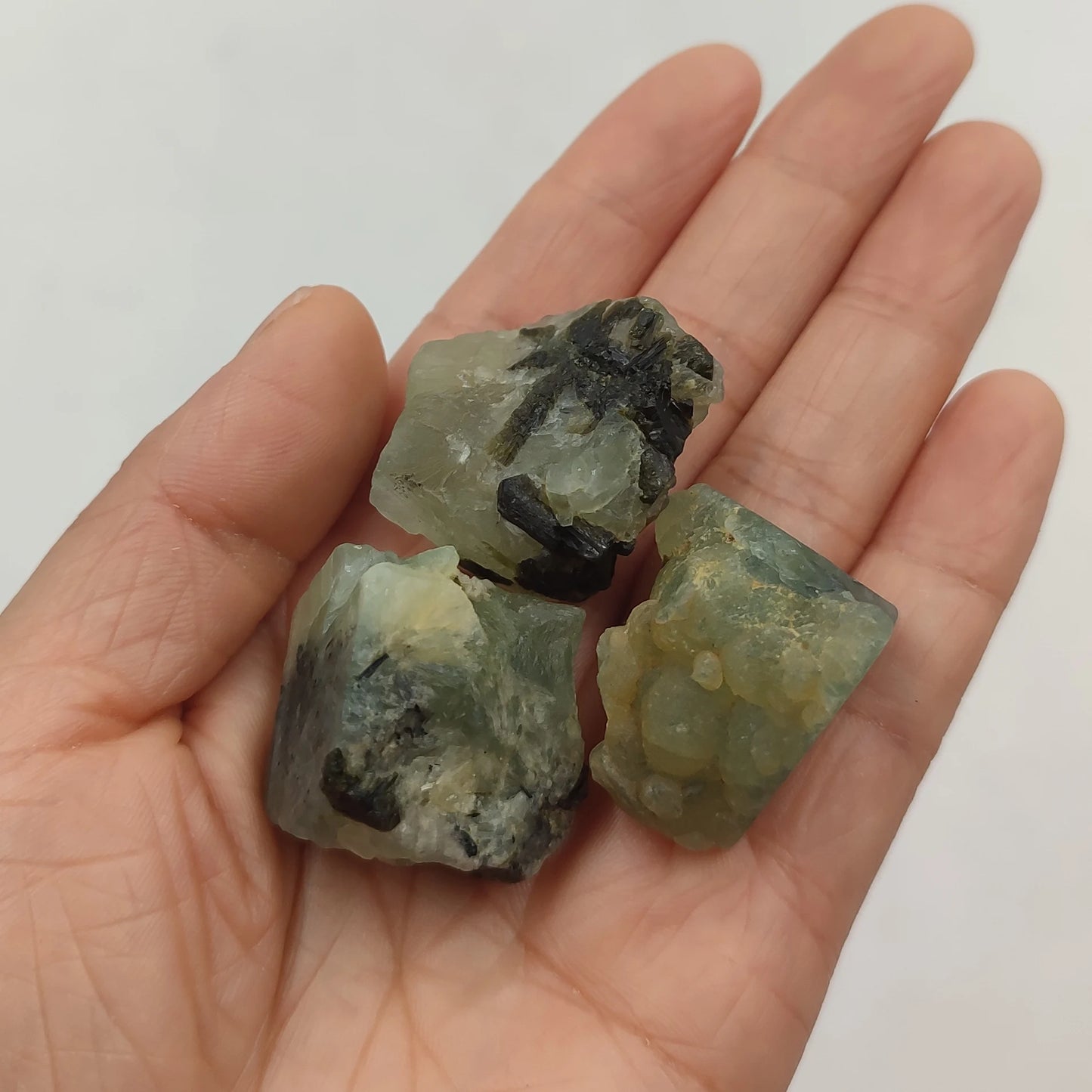 Random Natural Prehnite Raw Stone 1pc