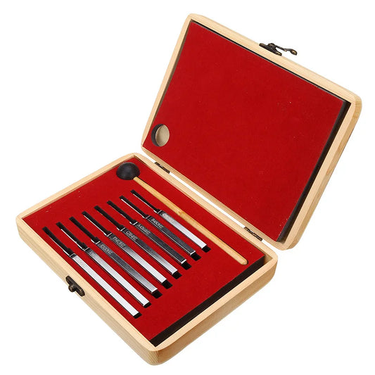 8Pcs 256-512HZ Steel Tuning Fork Set