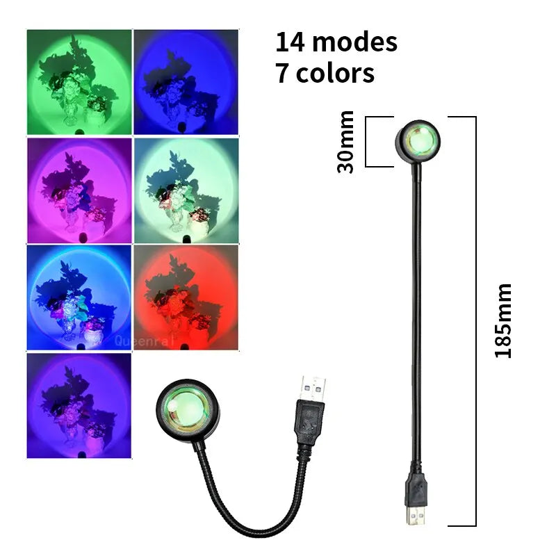 RGB Sunset Lamp Projection Led Night Light