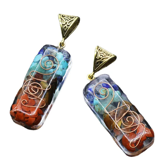 7 Chakra Healing Crystal Orgone Energy Pendant