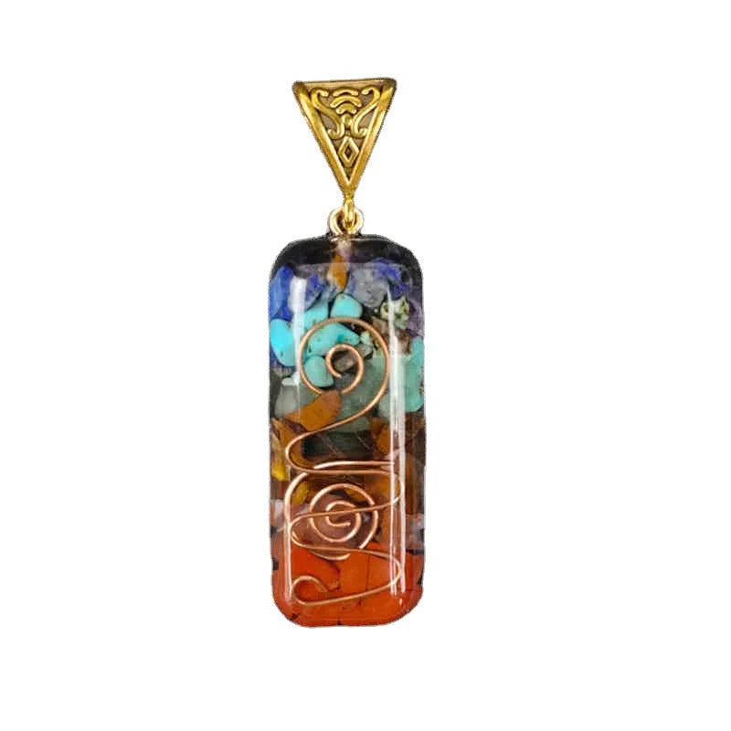 7 Chakra Healing Crystal Orgone Energy Pendant