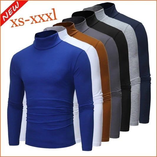 Men's High Collar Sweatshirt Turtleneck  Pullover