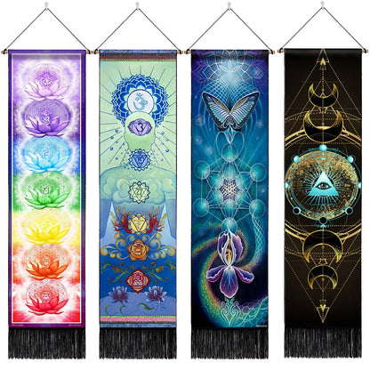 Seven Chakra Wall Hanging Fabric Tapestry