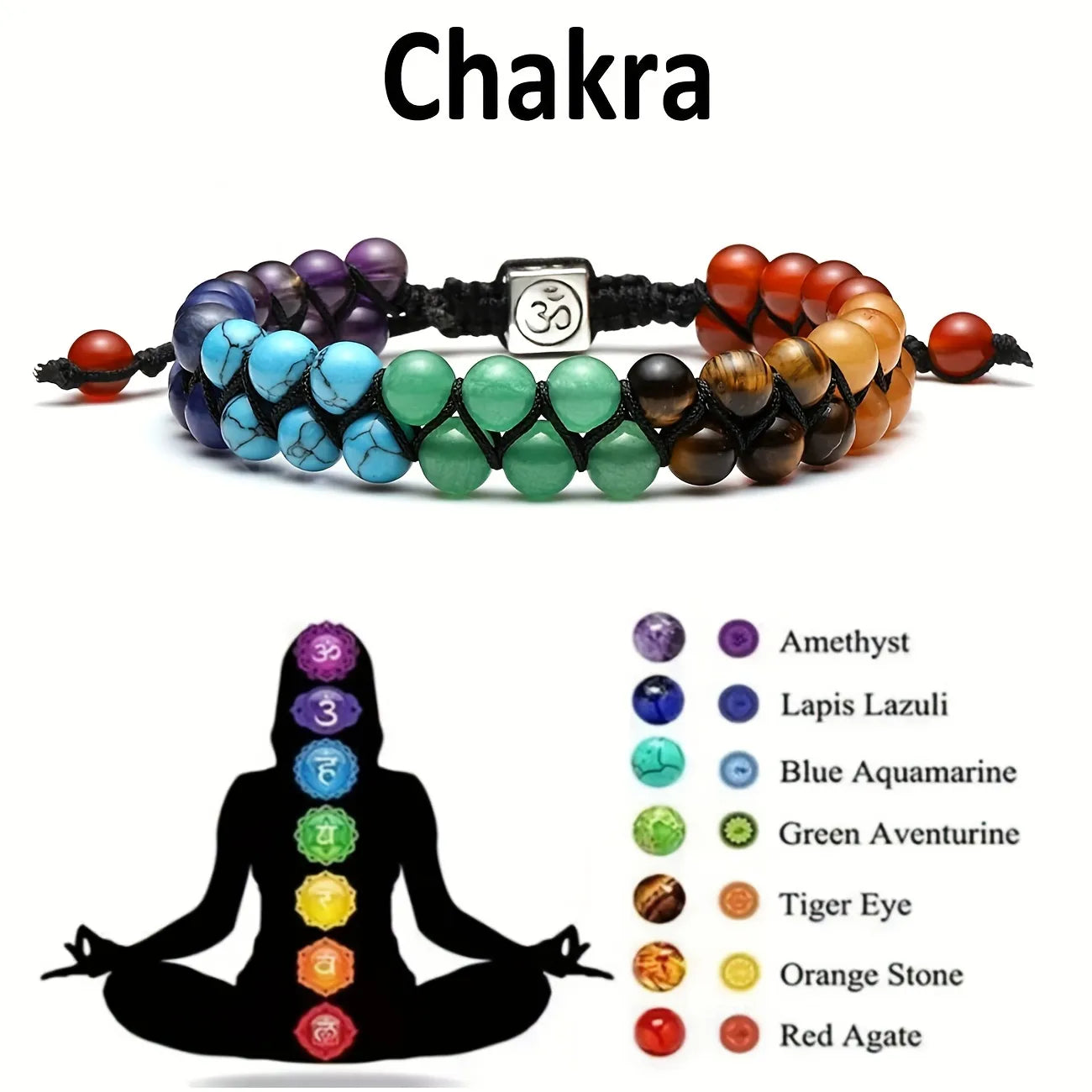 Crystal Chakra Adjustable Bracelet