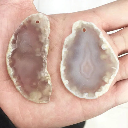 Agate Geode Polished Irregular Crystal Slice