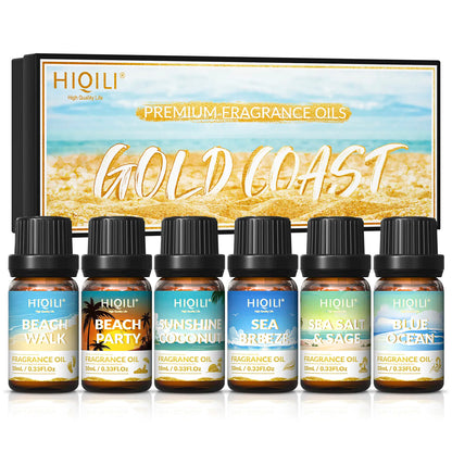 HIQILI Fragrance Oils Set-Gold Coast Theme | TOP 6 Gift Set