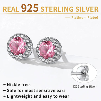 Birthstone Hypoallergenic Stud Earrings For Women