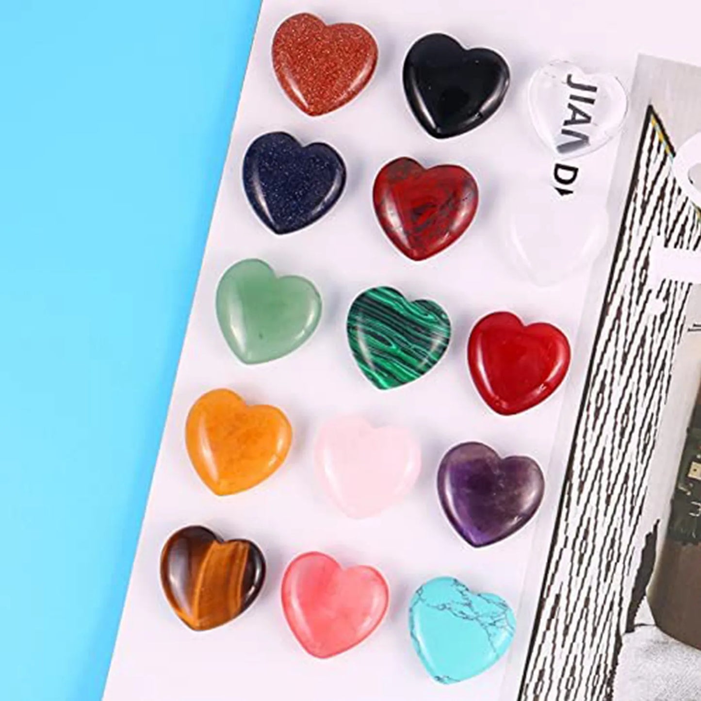 20mm Heart Shaped Natural Stones