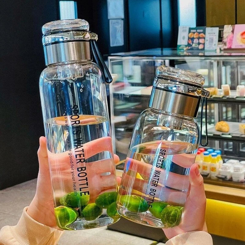 2L Large Capacity Glass Transparent Water Bottle