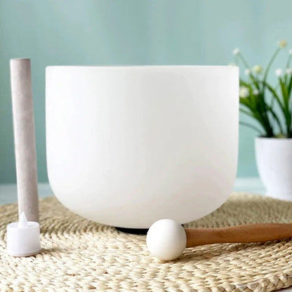 432hz/440hz Frosted Quartz Crystal Singing Bowl